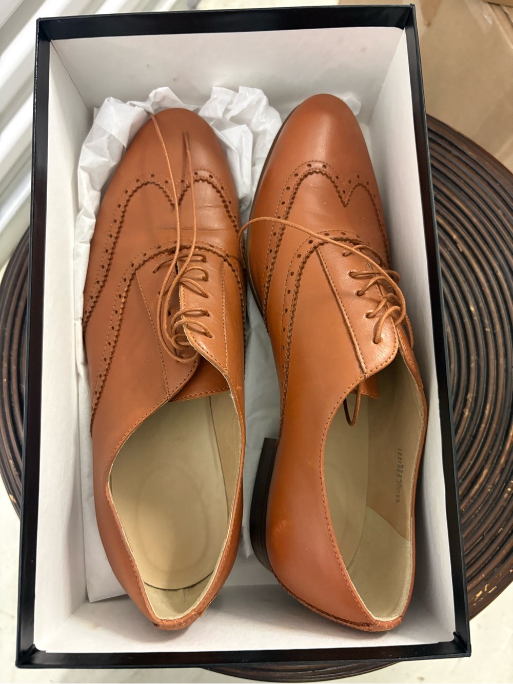 J. Crew Wing-Tip Oxfords. Size 8.5. Like New.